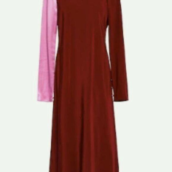 Tibi Colorblock Silk Sleeve Dress size 10 - Picture 3 of 10